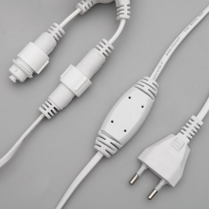 Гирлянда &laquo;Занавес&raquo; 2 х 1.5 м, IP65, УМС, белая нить, 360 LED, свечение белое, мерцание белым, 220 В