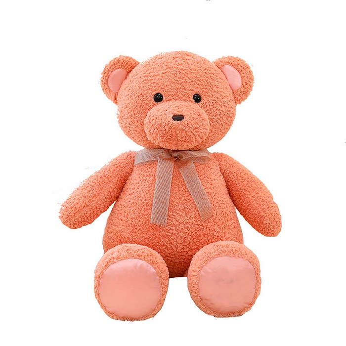 Мягкая игрушка "Медведь" с бантиком, 90 см, цвет розовый