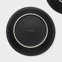 Набор тарелок керамических Magistro Matt black, 950 мл, 23,5&times;4 см, 2 шт