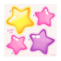 Декор на стену &laquo;Единорог&raquo;, 5 карточек в комплекте