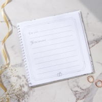 Книга пожеланий на свадьбу &laquo;Мраморная сказка: Ты и Я&raquo;, на пружине, 21,5 х 21 см.