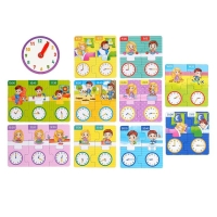 Игровой и обучающий набор &laquo;Распорядок дня&raquo;, пазлы, книга, часы