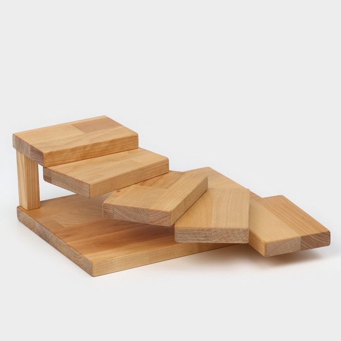 Доска для подачи с подиумами, этажерка 28&times;19.5&times;11см, берёза