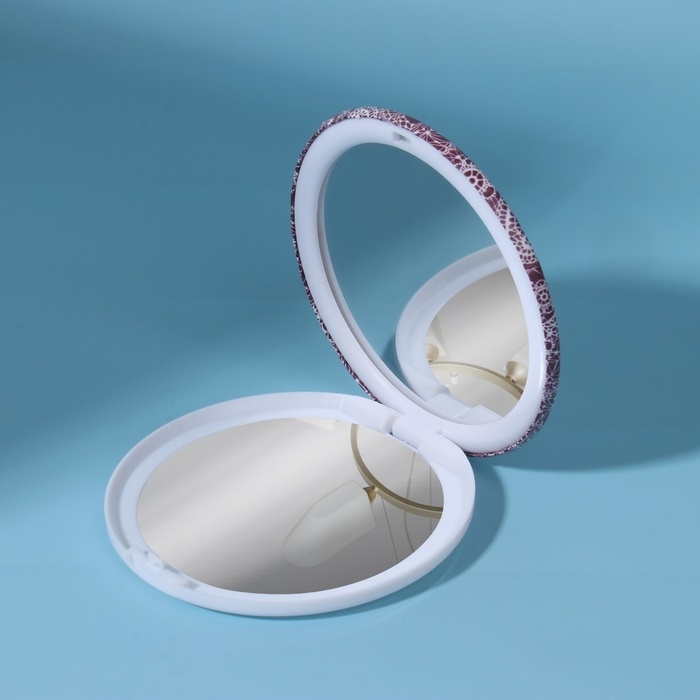 Зеркало складное &laquo;Кружево&raquo;, d = 7,5 см, рисунок МИКС