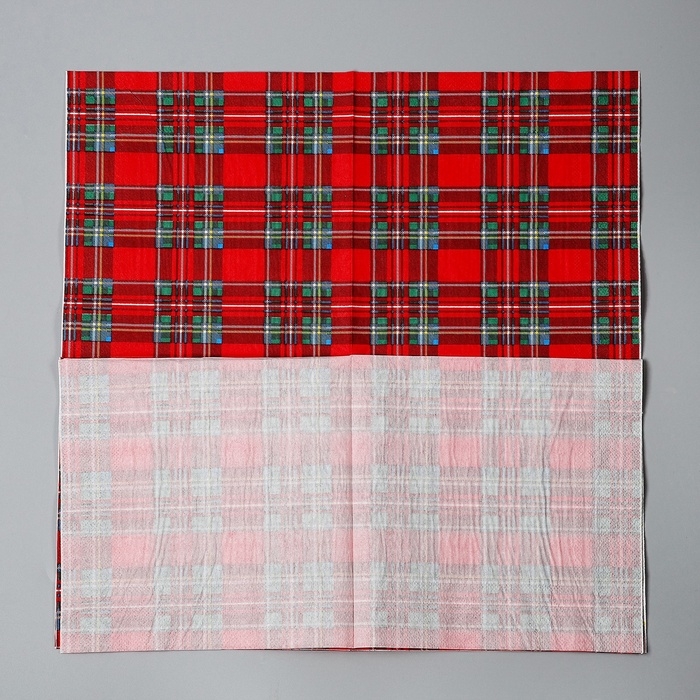 Новый год! Салфетки бумажные &laquo;Клеточка&raquo;, в наборе 20 шт.