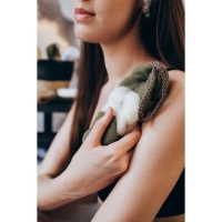 Мочалка для тела Доляна &laquo;Колосок&raquo;, 40 гр, цвет зелёный