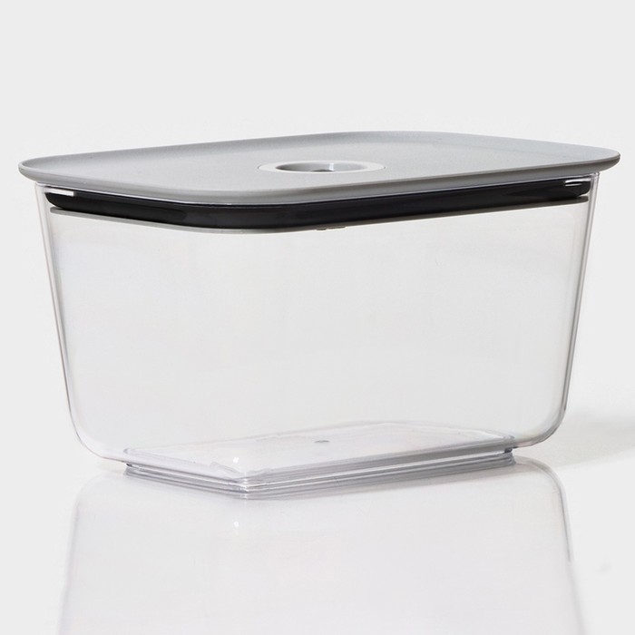 Ланч - бокс с вакуумным клапаном Доляна, 1,45 л, 19,5&times;14&times;10,5 см, прозрачный