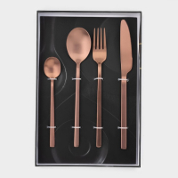 Столовые приборы из нержавеющей стали Magistro &laquo;Оску стандарт&raquo;, 4 предмета, цвет бронзовый