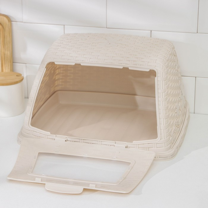 Хлебница &laquo;Плетёнка &raquo;, цвет слоновая кость