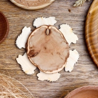 Подставка под горячее &laquo;Ёжики&raquo;, D=11 см, можжевельник