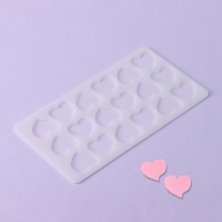 Форма для шоколада &laquo;Флирт&raquo;, силикон, 18 ячеек, 21&times;11&times;0,3 см, цвет прозрачный