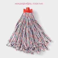 Насадка для швабры верёвочная Доляна, микрофибра, 30&times;7&times;6,5 см, цвет МИКС