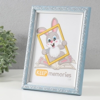 Фоторамка пластик "Винтаж" 15х21 см, голубой