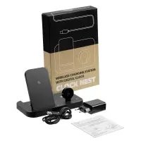 Зарядная станция с часами Clock Nest, черная