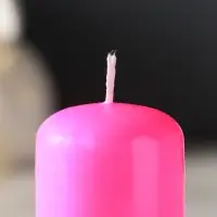 Свеча пеньковая 4х9 см, 11 ч, 90 г, розовый