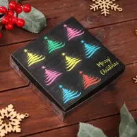 Коробка для печенья, кондитерская новогодняя упаковка, &laquo;Елка желаний&raquo;, 12&times;12&times;3 см