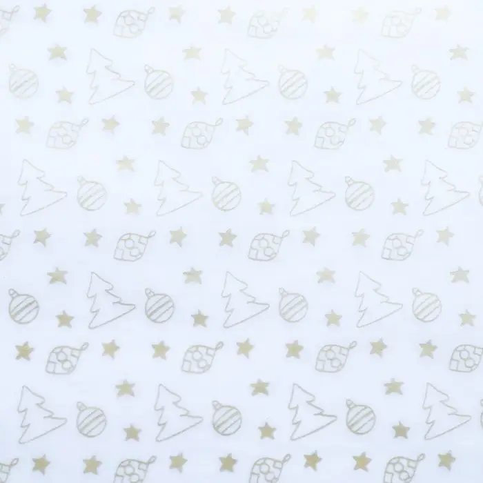 Бумага упаковочная тишью, новогодняя упаковка "Ёлочки",50 х 66 см.