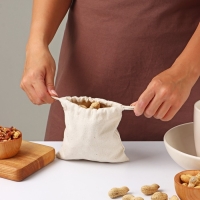 Мешочек для хранения продуктов Доляна, 14&times;14 см, лён