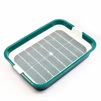 Туалет "Белла мини" для кошек, с сеткой, 35 х 26  х 6 см, Зеленый