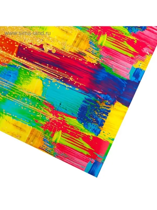 Бумага упаковочная глянцевая &laquo;Мазки&raquo;, 100 х 70 см
