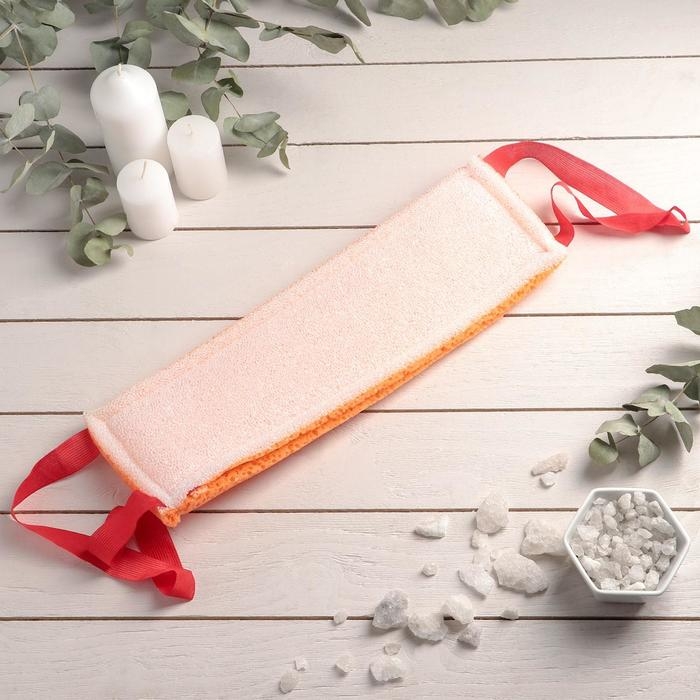 Губка для тела жёсткая &laquo;Банный скраб&raquo;, 37&times;12 см, МИКС