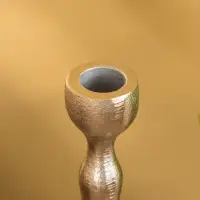 Подсвечник "Иней" алюминий 16 см, цв. серебро