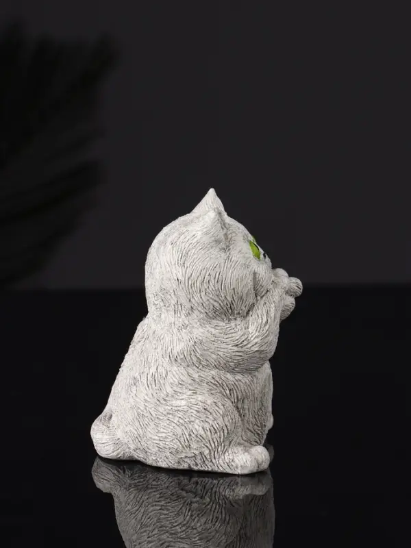 Набор статуэток "Три кота: ничего не вижу, не слышу, не говорю" 7 см, серый