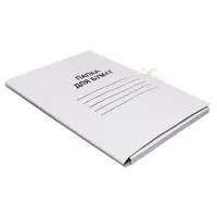 Папка для бумаг с завязками Calligrata, картон немелованный, 220 г/м&sup2;, белый, до 200 л, микс