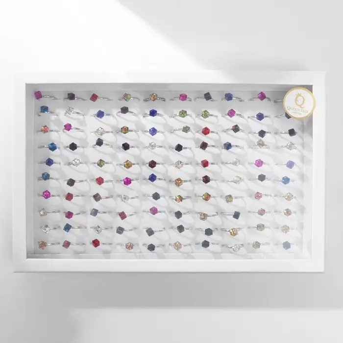 Кольцо &laquo;Кубик&raquo;, МИКС, безразмерное