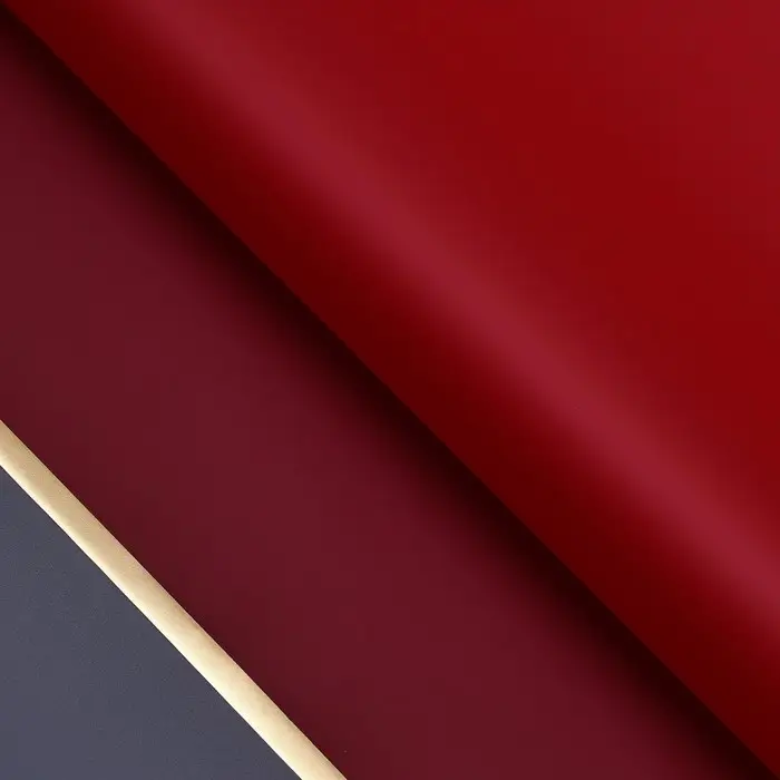 Пленка для цветов матовая, &laquo;С золотым тиснением&raquo;, 57&times;57 см, красная