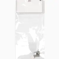 Кулон на леске "Капля росы", цвет белый в серебре