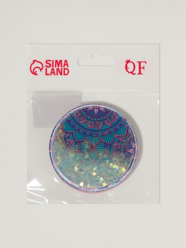 Зеркало складное &laquo;Мандала&raquo;, d = 7,2 см, с увеличением, цвет МИКС