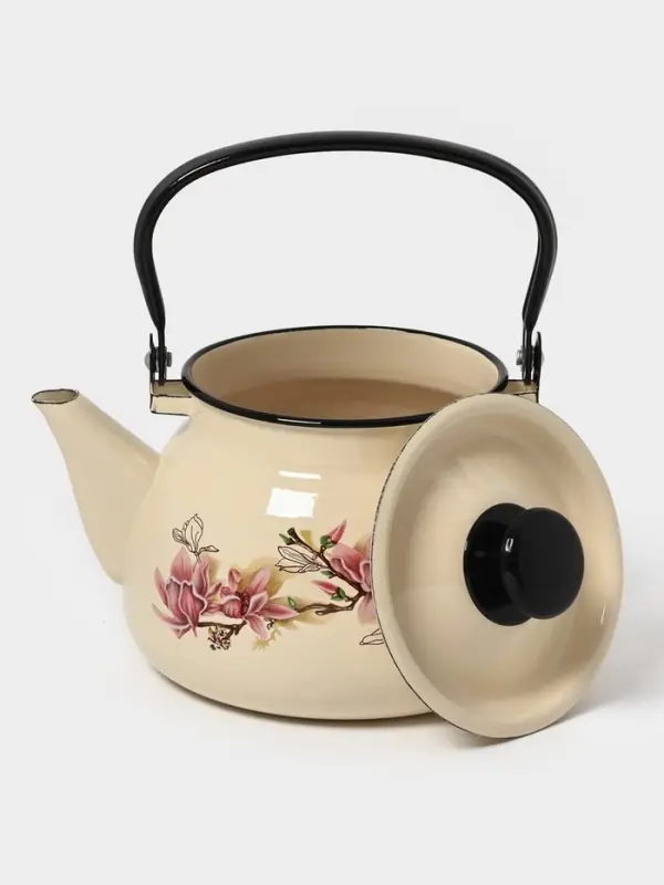 Чайник сферич. с мет.р. 3л (слоновая)Магнолия