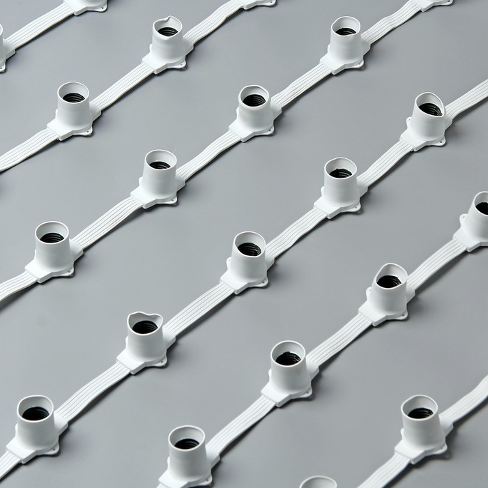 Гирлянда &laquo;Белт-лайт&raquo; 50 м, IP65, 5W, белая каучуковая нить, шаг 15 см, Е27 (без ламп), 220 В