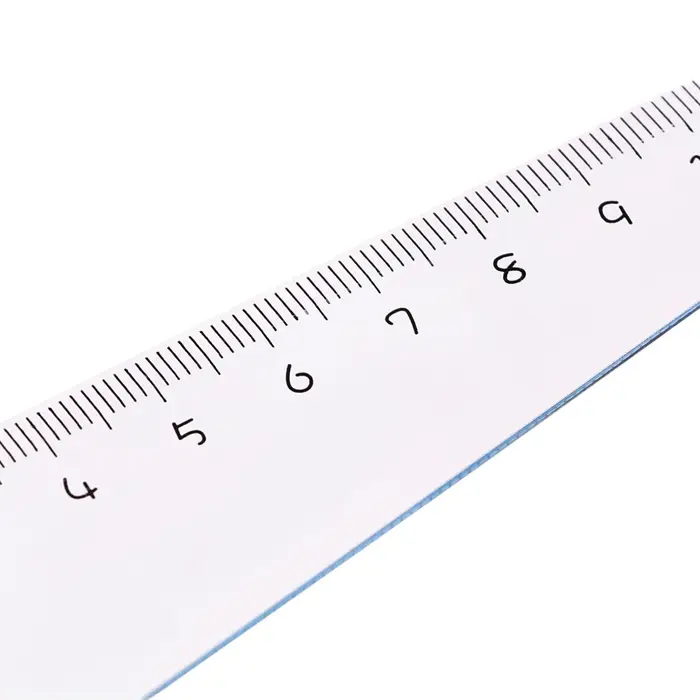 Линейка пластиковая 12 см "Лапка", чёрная