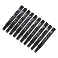 Маркер перманентный ТУНДРА, черный, ширина линии 3 мм, 10 шт.