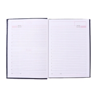 Ежедневник недатированный А5, 160 листов "Небраска", обложка искусственная кожа, перфорация углов, синий