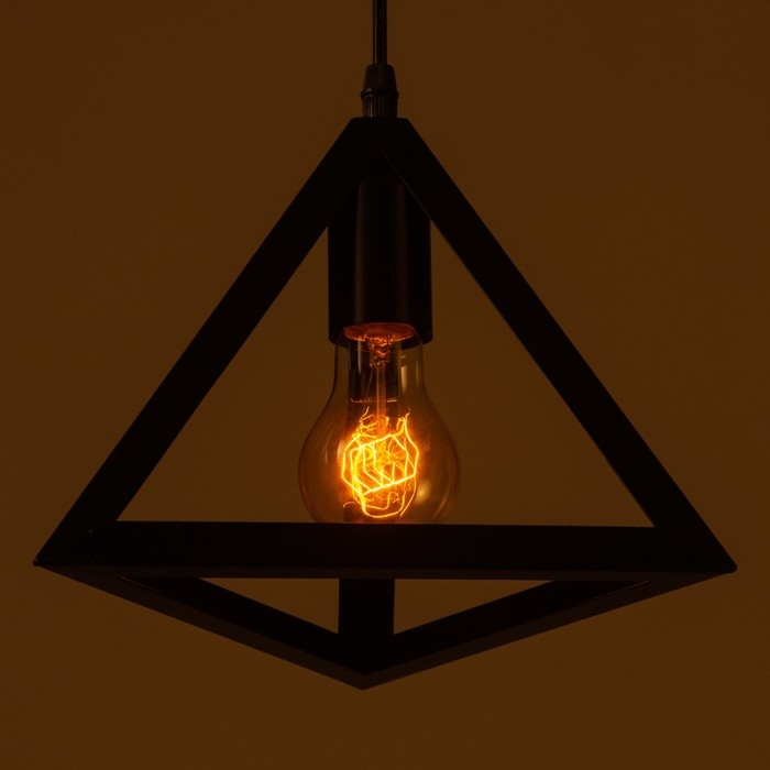 Светильник BayerLux Подвес "Треугольник" 1x40Вт E27 черный 16х16х116 см