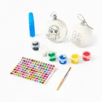 Набор для творчества &laquo;Елочные шары под раскраску &raquo;Волшебство&laquo; + краски, 2 шт.