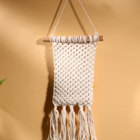 Кармашек текстильный, подвесной 22х50 см, белый