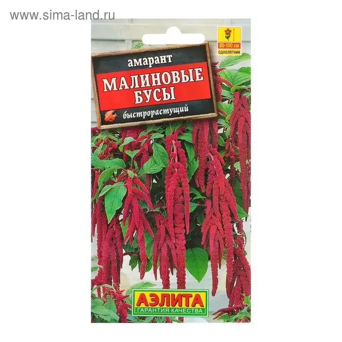 Семена цветов Амарант "Малиновые бусы", О, 0,2 г