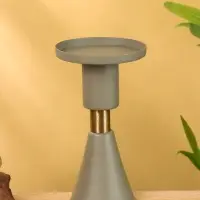 Подсвечник на 1 свечу текстурный "Графитовый" 10,5х10,5х19,5 см