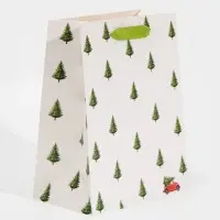 Пакет подарочный новогодний ламинированный &laquo;Ёлочки&raquo;, MS 18 х 23 х 10 см