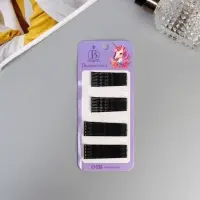 Невидимка для волос &laquo;Глория&raquo;, набор 40 шт., единорог, 5.5 и 4.5 см, чёрная