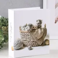 Фотоальбом 200 фото 10X15см, "Котята в корзинке", ПП карм.