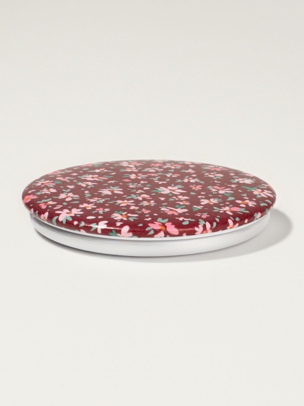 Зеркало складное &laquo;Цветочная поляна&raquo;, d = 7,5 см, с увеличением, цвет МИКС