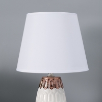 Настольная лампа с абажуром RISALUX &laquo;Деметра&raquo;, Е14, 40 Вт, белый, 20&times;20&times;33 см