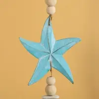 Подвеска декоративная &laquo;Звёздочки&raquo;, 13&times;2&times;100 см, дерево, камень, голубая