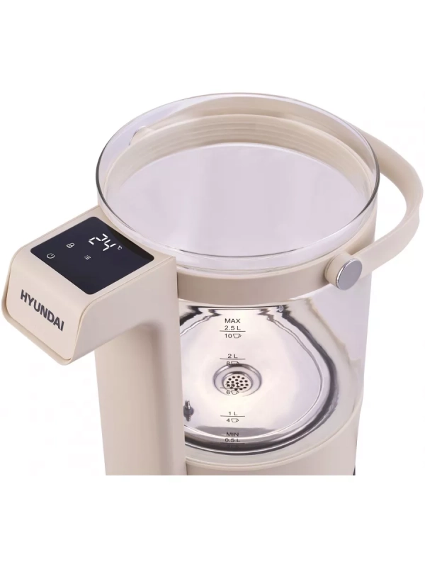 Чайник HYK-G7700 2,5л 2200Вт кремовый (стекло)