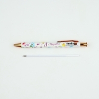 Ручка шариковая синяя паста, пластиковый корпус &laquo;С 8 марта сирень&raquo;